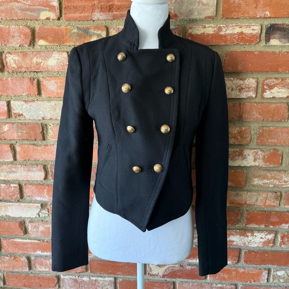 Juicy Moto Black Double-Breasted Wool Women's Jacket